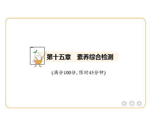 第十五章 素养综合检测-2024-2025学年初中同步 九年级全一册 人教版物理配套课件