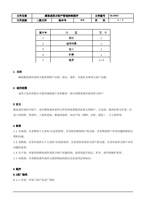 28-顾客或供方财产管理程序2021