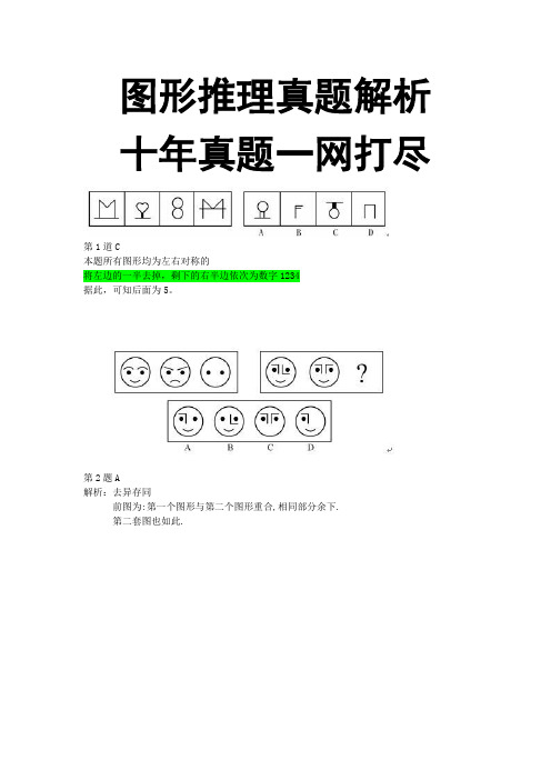 图形推理真题解析