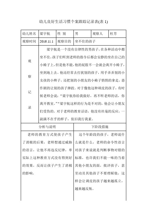 大二杜个案记录表