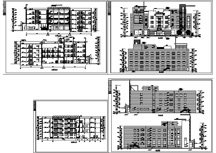 某宾馆建筑洗浴部设计立面CAD图纸