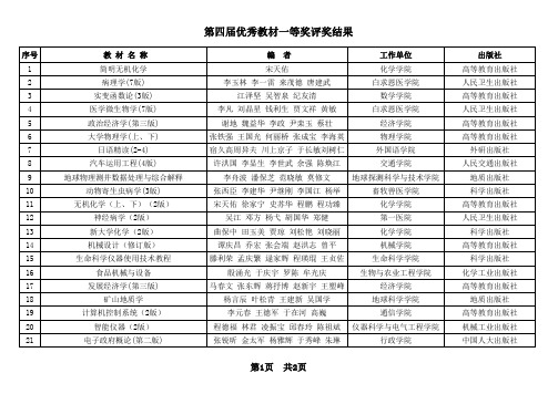 吉林大学优秀教材获奖名单