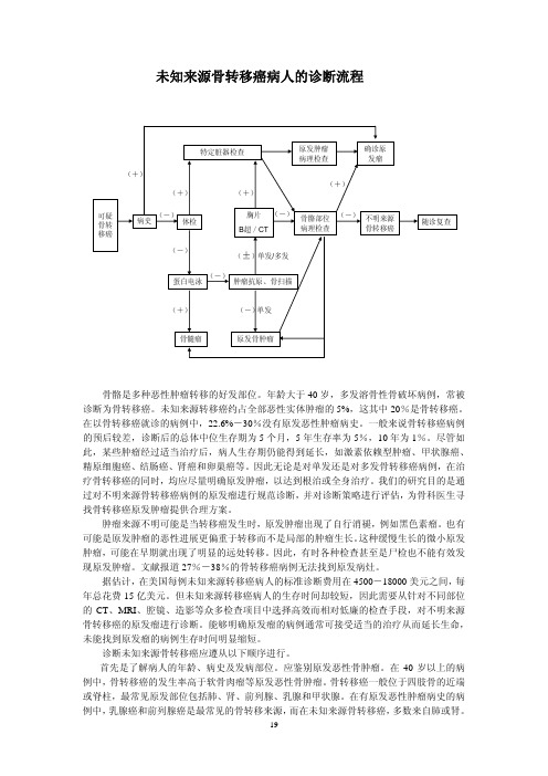 未知来源骨转移癌病人的诊断流程