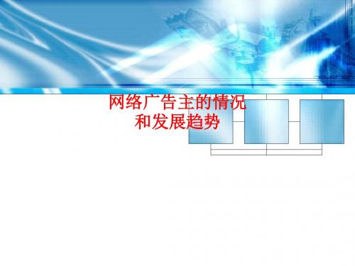 [课件]网络广告主的情况和发展趋势PPT