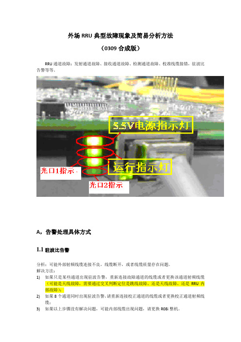 外场RRU典型故障现象及简易分析