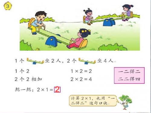 二年级数学上册第三单元1、2、3、4的乘法口诀PPT课件2苏教版