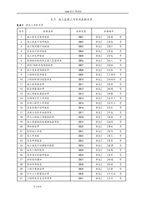 江苏水利工程通用表格(规范)