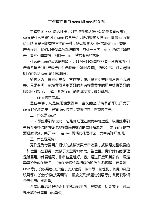 三点教你明白sem和seo的关系