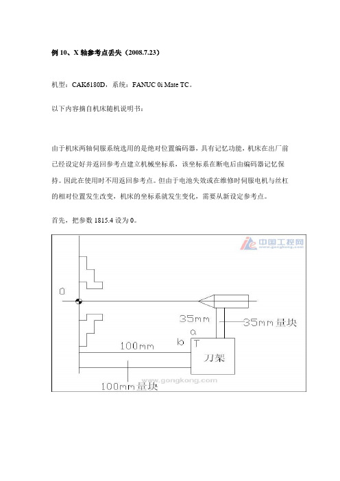 FANUC 0i Mate TC原点重设