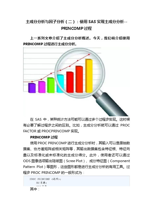 主成分分析与因子分析（二）：使用SAS实现主成分分析--PRINCOMP过程