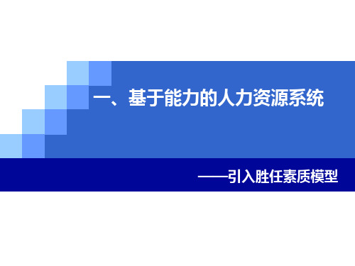 招聘技术——胜任素质模型的应用(1)