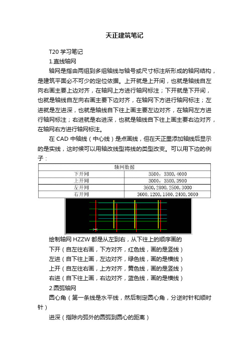 天正建筑笔记