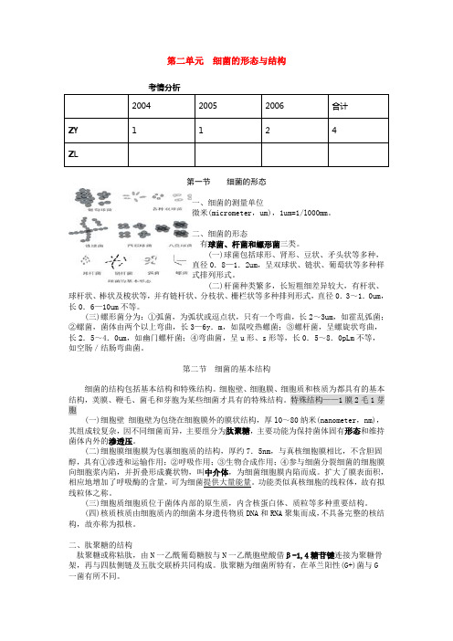 第二单元  细菌的形态与结构