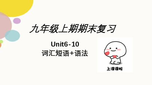 人教版英语九年级全册期末复习Unit6-10点词汇短语+语法课件