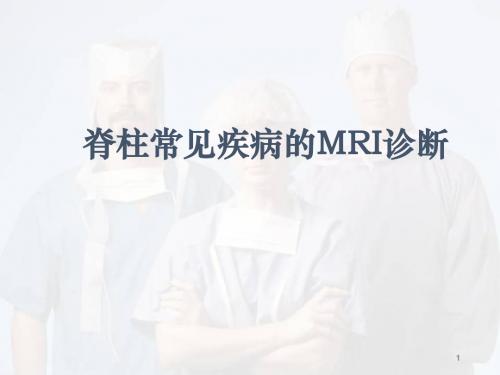 脊柱常见疾病的MRI诊断PPT参考课件