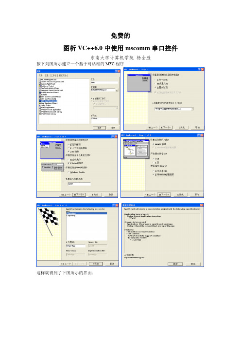 图解VC++6.0中使用mscomm串口控件