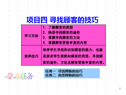 推销与谈判技巧寻找和识别顾客的技巧PPT课件