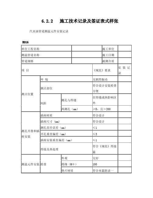 电建-热控仪表安装记录表