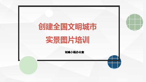 全国文明城市创建培训资料