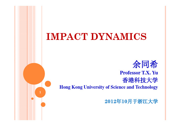 冲击动力学_香港科技大学余同希讲座PPT