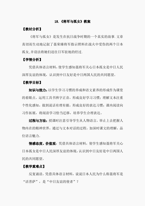 18.将军与孤女(教案)(4)