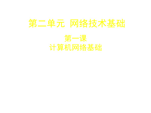 七年级信息技术上册 第二单元 第一课 计算机网络基础课件