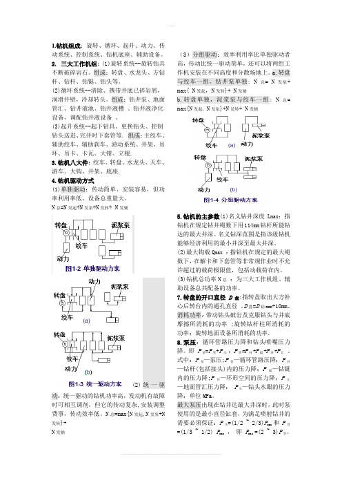 石油大学石油钻采机械复习题