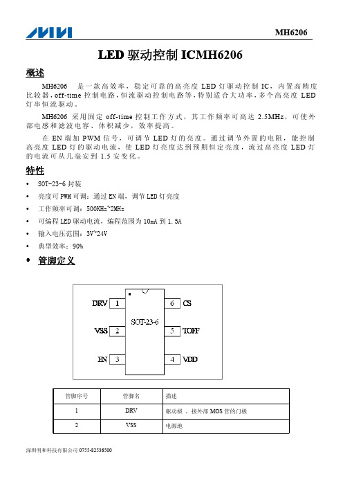 LED驱动电源MH6206