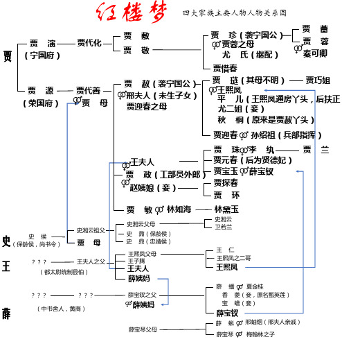 红楼梦主要人物关系图