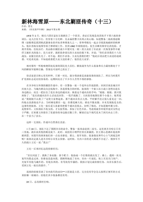 新林海雪原——东北剿匪传奇(十三)