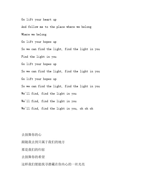 《Find the Light》Audalanche版歌词带翻译完整版