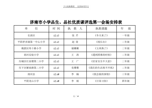 济南市小学品生