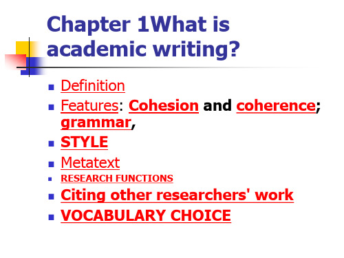 Chapter 1 What is academic writing