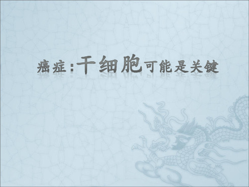 癌症干细胞.ppt