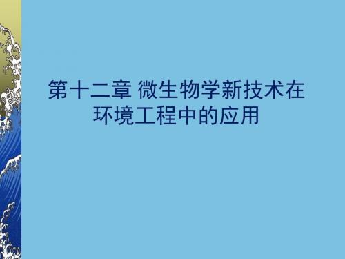 第十二章 微生物学新技术在环境工程中的应-文档资料