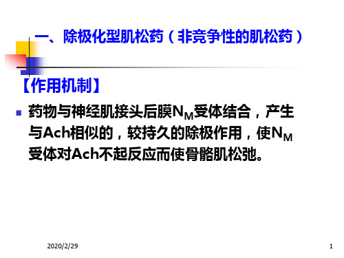 非除极化型肌松药及除极化型肌松药