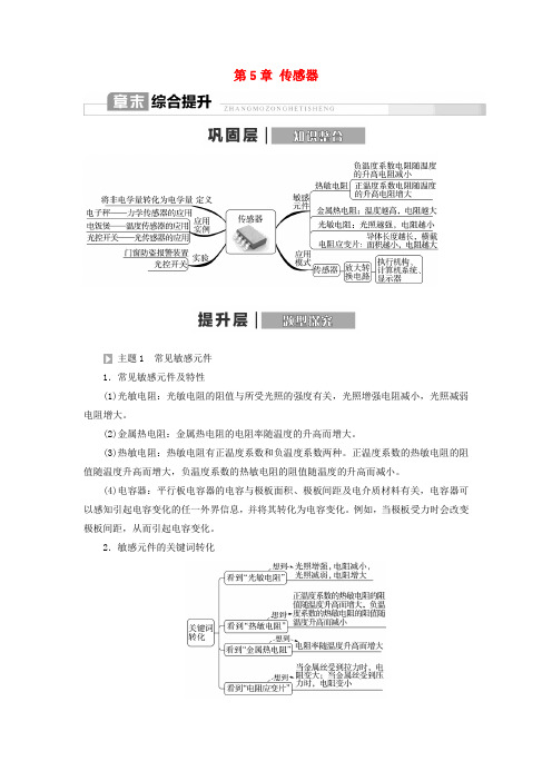 新教材2023年高中物理第5章传感器章末综合提升教师用书新人教版选择性必修第二册