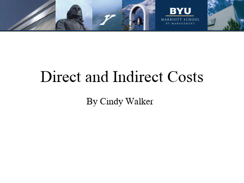 Direct and Indirect Costs