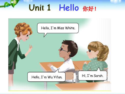 pep小学英语三年级上册Unit1 Hello A let's talk 教学课件