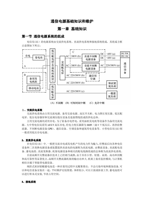 《通信电源基础知识和维护》