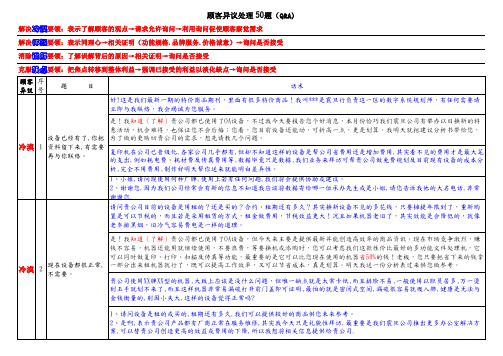 顾客异议处理应对50题50问