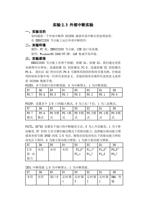 嵌入式中断实验