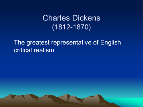 英国文学-- Charles Dickens