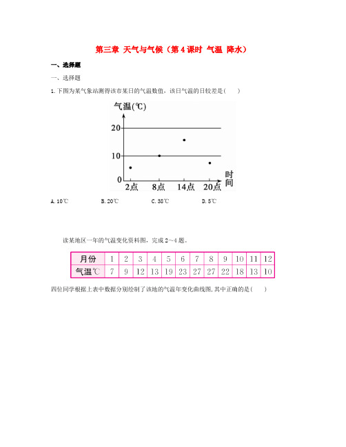 中考地理总复习 七年级 第三章 天气与气候(第4课时 气