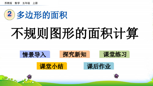 新苏教版数学五年级上册2.8 不规则图形的面积计算-课件