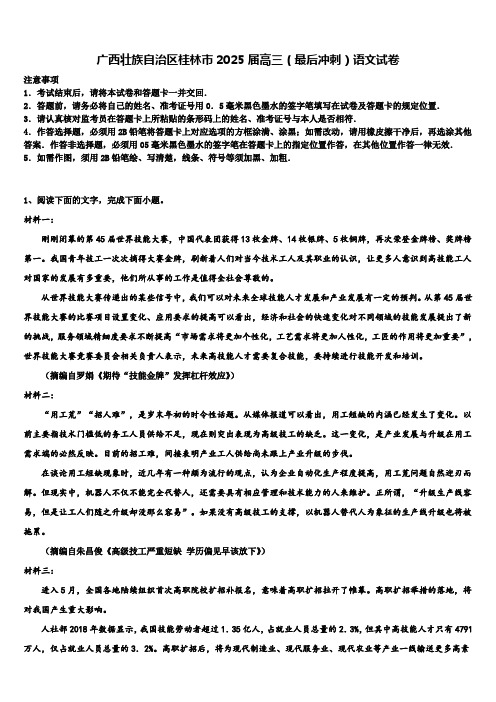 广西壮族自治区桂林市2025届高三(最后冲刺)语文试卷含解析