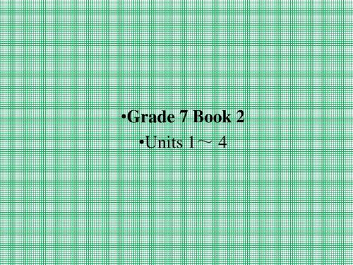 2016云南优化指导英语突破课件grade7book2units1-4