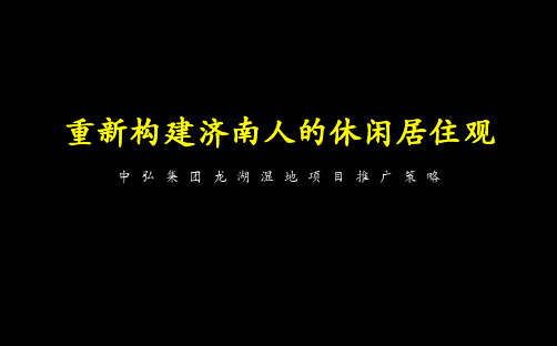 [房地产项目广告推广]-龙湖湿地项目推广沟通方案