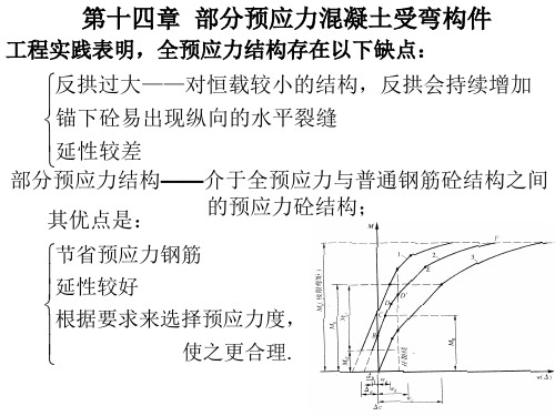 第十四、十五章  部分及无粘结预应力砼