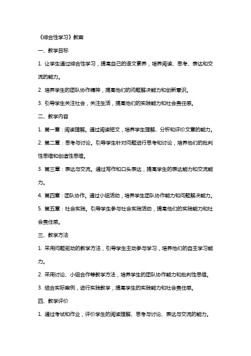 《综合性学习》教案